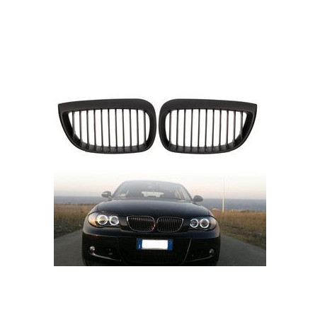 CALANDRE BMW SERIE 1 E87 5 PORTES 2004-2007 TOUS MODELES NOIRE HARICOT GRILLE
