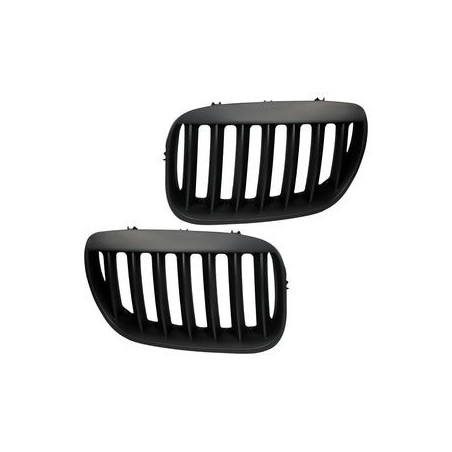 CALANDRE BMW X5 E53 PHASE 2 11/2003-1/2007 NOIRE MAT HARICOT GRILLE