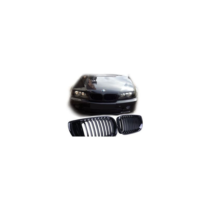 CALANDRE BMW SERIE 3 E46 BERLINE TOURING 9/2001-5/2005 NOIRE BRILLANTE GRILLE