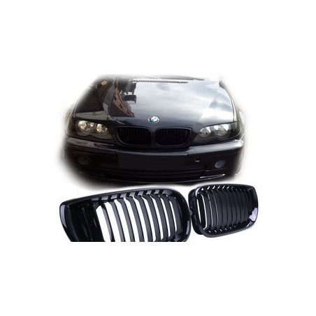 CALANDRE BMW SERIE 3 E46 BERLINE TOURING 9/2001-5/2005 NOIRE BRILLANTE GRILLE