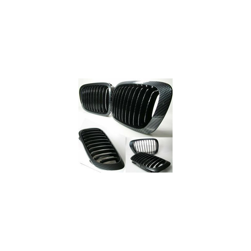 CALANDRE BMW SERIE 3 E46 COUPE CABRIOLET 4/1999-4/2003 CARBONE HARICOT GRILLE