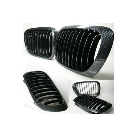 CALANDRE BMW SERIE 3 E46 COUPE CABRIOLET 4/1999-4/2003 CARBONE HARICOT GRILLE
