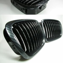 CALANDRE BMW SERIE 3 E46 BERLINE TOURING 2/1998-8/2001 CARBONE HARICOT GRILLE