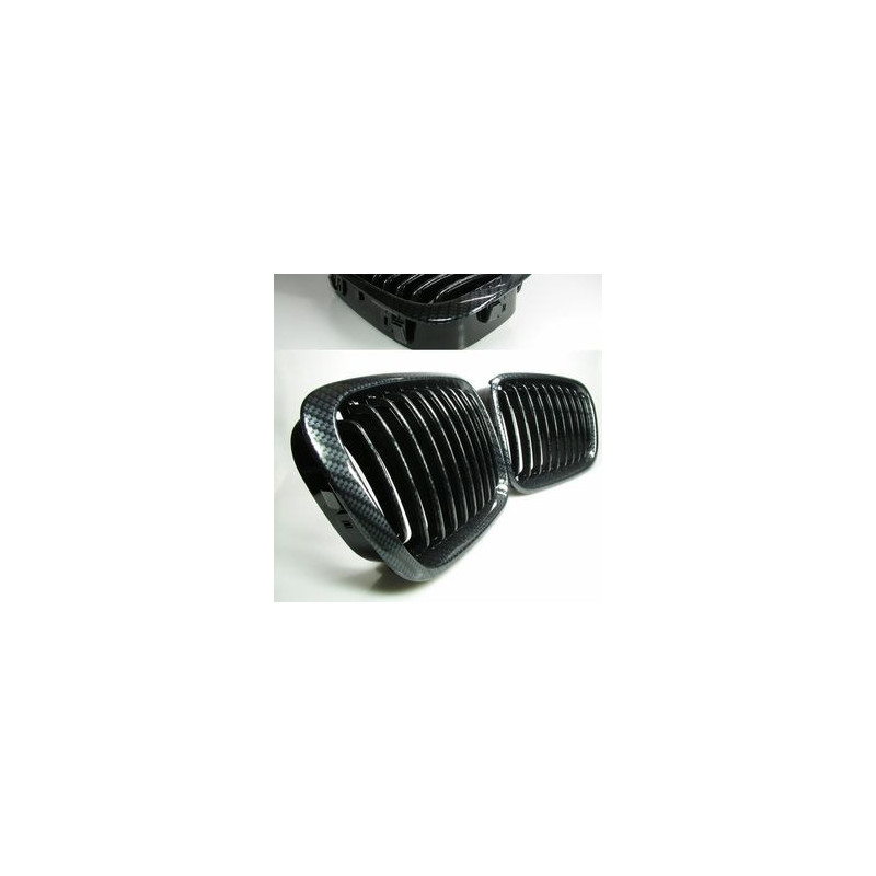 CALANDRE BMW SERIE 3 E46 BERLINE TOURING 2/1998-8/2001 CARBONE HARICOT GRILLE