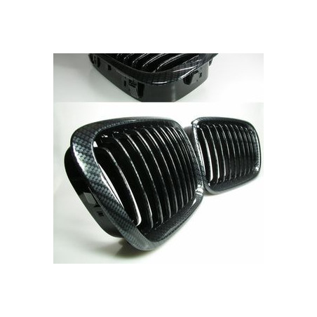 CALANDRE BMW SERIE 3 E46 BERLINE TOURING 2/1998-8/2001 CARBONE HARICOT GRILLE