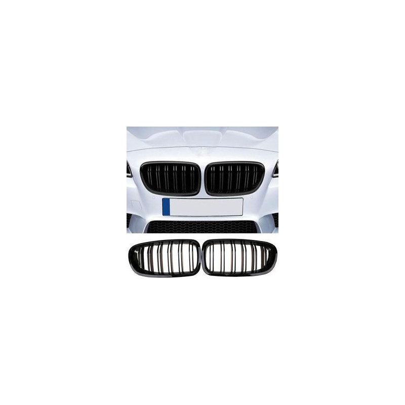 CALANDRE BMW SERIE 5 BERLINE TOURING 9/2009-3/2017 NOIRE BRILLANT GRILLE DOUBLE