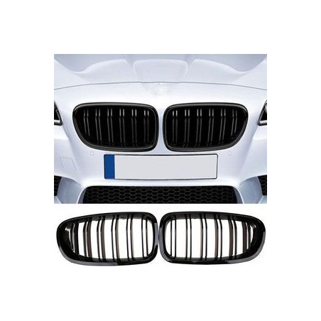 CALANDRE BMW SERIE 5 BERLINE TOURING 9/2009-3/2017 NOIRE BRILLANT GRILLE DOUBLE