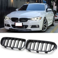 CALANDRE BMW SERIE 3 F30 F31 BERLINE TOURING 2011- NOIRE BRILLANT GRILLE DOUBLE