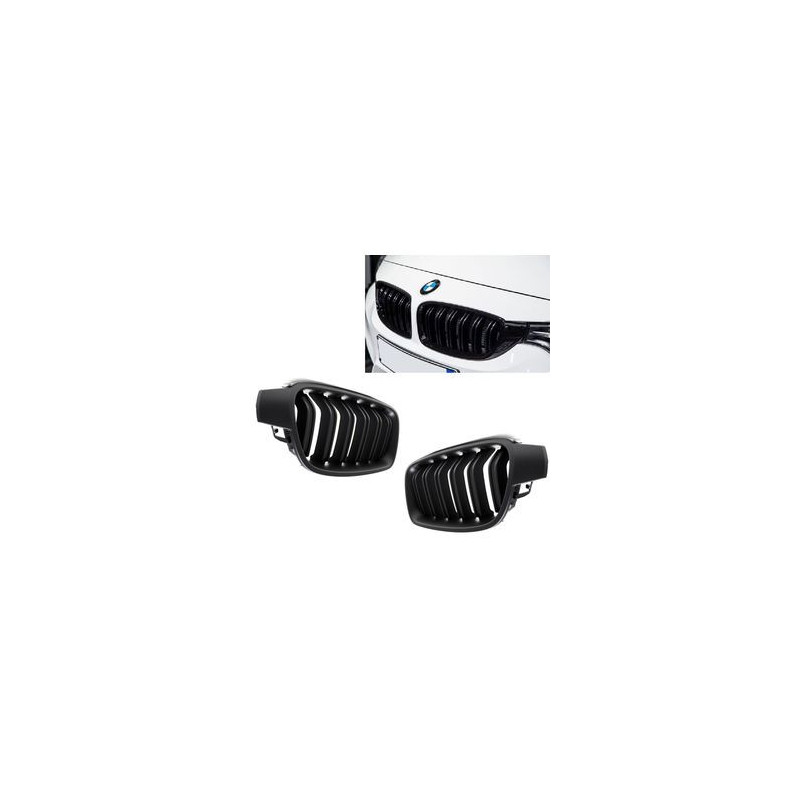 CALANDRE BMW SERIE 3 F30 BERLINE APRES 10/2011 NOIRE MAT HARICOT GRILLE DOUBLE