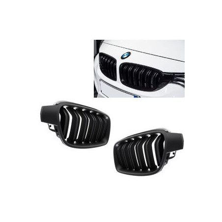 CALANDRE BMW SERIE 3 F30 BERLINE APRES 10/2011 NOIRE MAT HARICOT GRILLE DOUBLE