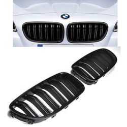 CALANDRE HARICOTS NOIRE MAT BMW SERIE 5 BERLINE TOURING F10 F11 1/2010 A 1/2017