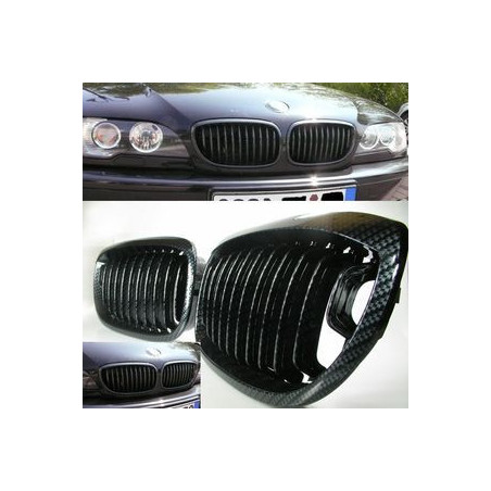 CALANDRE BMW SERIE 3 E46 BERLINE TOURING 9/2001-5/2005 CARBONE HARICOT GRILLE