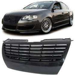 CALANDRE SANS SIGLE NOIRE POUR VW PASSAT 3C B6 DE 02/2005 A 07/2010 BERLINE & SW