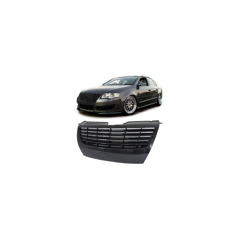 CALANDRE SANS SIGLE NOIRE POUR VW PASSAT 3C B6 DE 02/2005 A 07/2010 BERLINE & SW