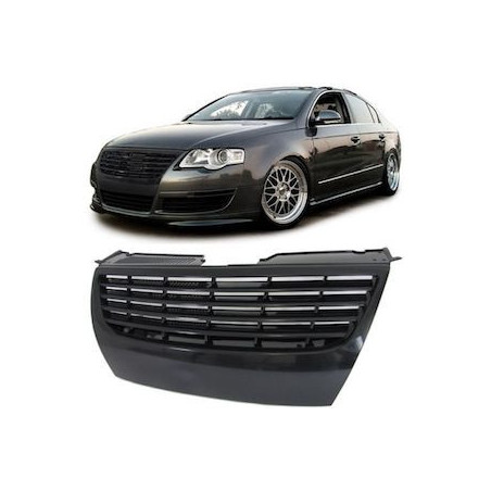 CALANDRE SANS SIGLE NOIRE POUR VW PASSAT 3C B6 DE 02/2005 A 07/2010 BERLINE & SW