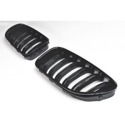 CALANDRE HARICOT DOUBLE NOIRE BRILLANT BMW SERIE 3 E90 E91 DE 09/2008 A 05/2012