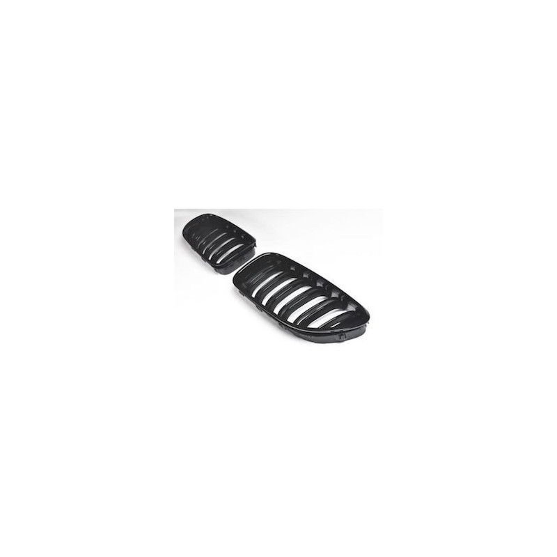 CALANDRE HARICOT DOUBLE NOIRE BRILLANT BMW SERIE 3 E90 E91 DE 09/2008 A 05/2012