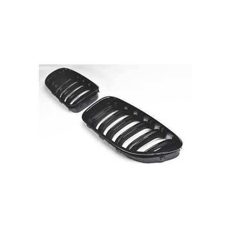 CALANDRE HARICOT DOUBLE NOIRE BRILLANT BMW SERIE 3 E90 E91 DE 09/2008 A 05/2012