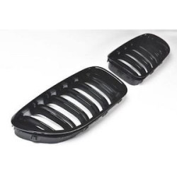 CALANDRE HARICOT DOUBLE NOIRE BRILLANT BMW SERIE 3 E90 E91 DE 09/2008 A 05/2012