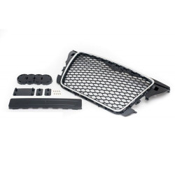 CALANDRE NID D'ABEILLE NOIR + CHROME AUDI A3 8P 8PA 8P7 DE 04/2008-03/2013